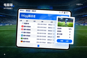 电脑端APP190gg踢球者即时比分观看界面展示图